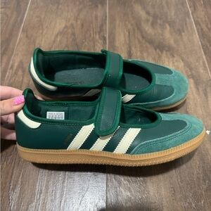 Adidas Green Ballet Flat Sneakers